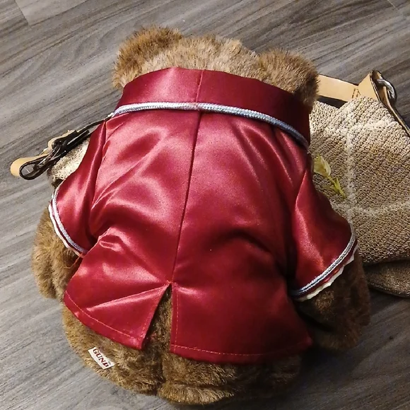 Gund Brown Teddy Bear with Red Satin Outfit - Picture 4 of 6